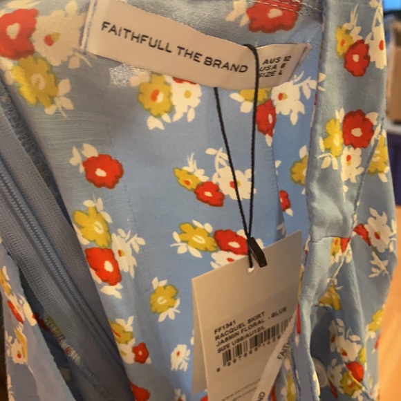 New Faithfull the Brand Floral Racquel Skirt 8 - Picture 6 of 8